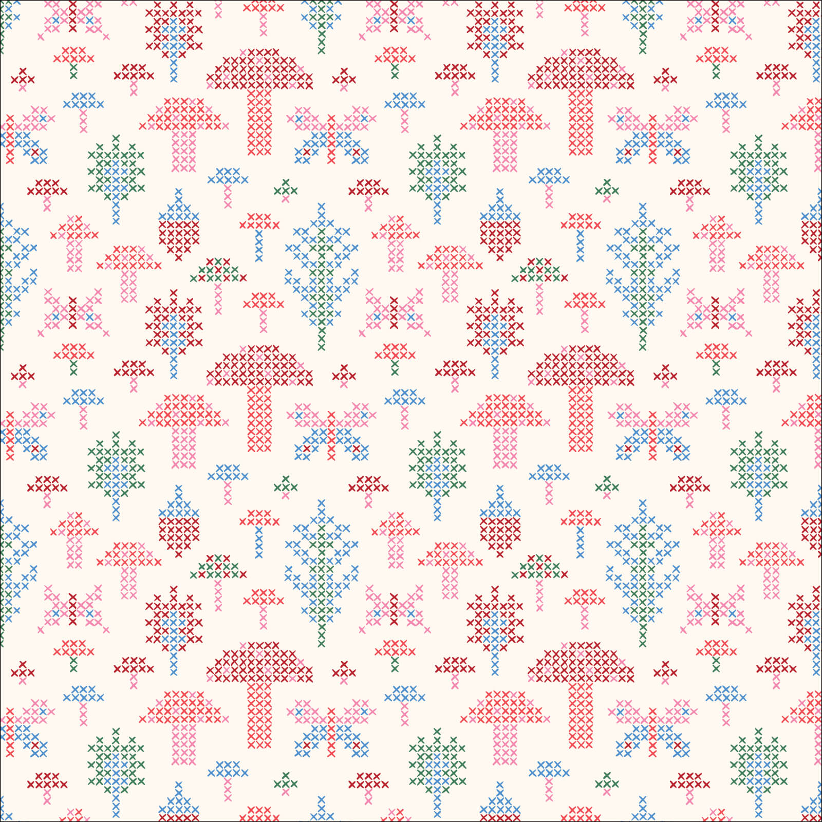 Autumn Walk - Autumn Cross Stitch 44" / 45" Fabric Per Yard