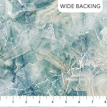 Smooth Sailing Marble Backing Blue 108" Cotton Wideback Fabric per yard