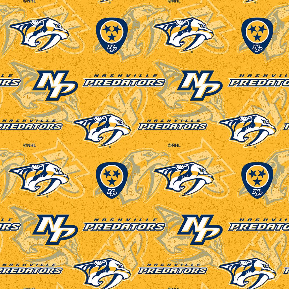 Nashville Predators  44"/45" Cotton Flannel Fabric per yard