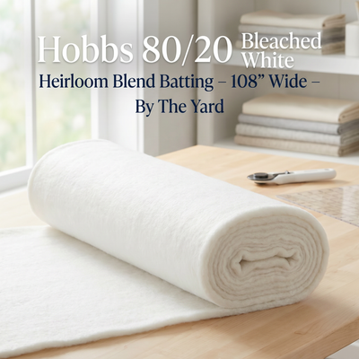 Hobbs Heirloom Bleached 80/20 108" Wide Batting - By the Yard