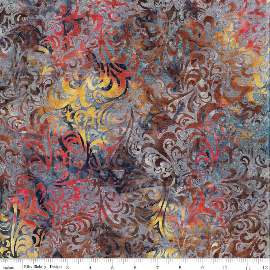 RB Batiks Garden Shades - Twirl & Swirl