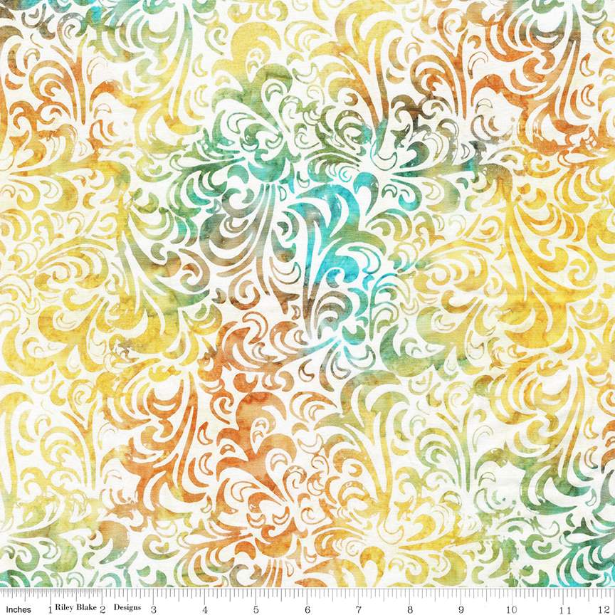 RB Batiks Sunset - Twirl & Swirl