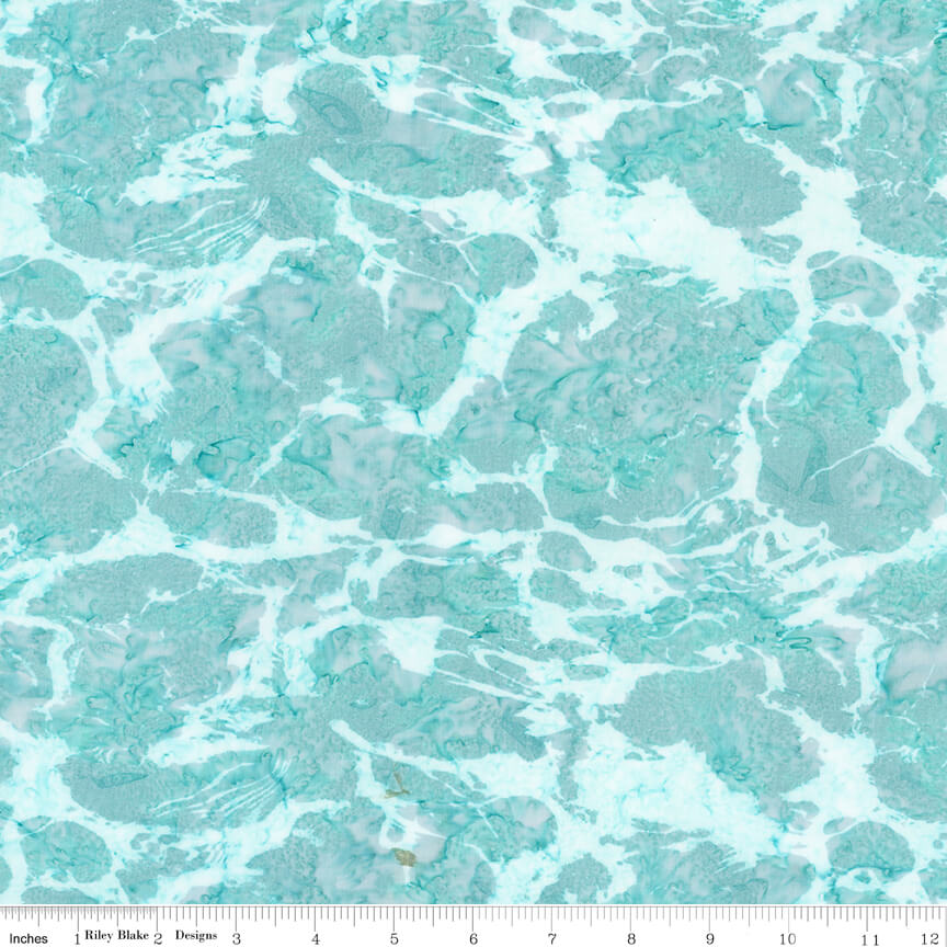 Expressions Batiks - Toes in the Sand - Adriatic Mist 44" / 45" Fabric Per Yard