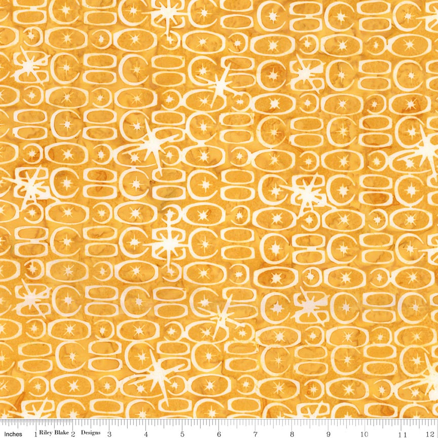 RB Batiks Butterscotch - Starburst Groove