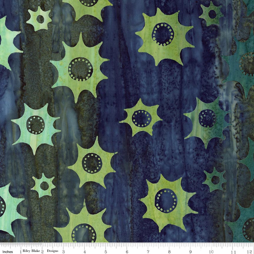 RB Batiks Peacock - Starburst Groove