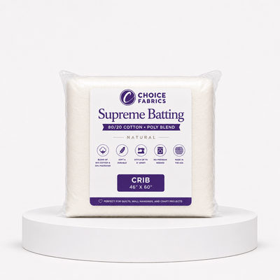 Choice Supreme Batting - 80/20 Cotton/Poly Blend - Crib (46.5" x 60")