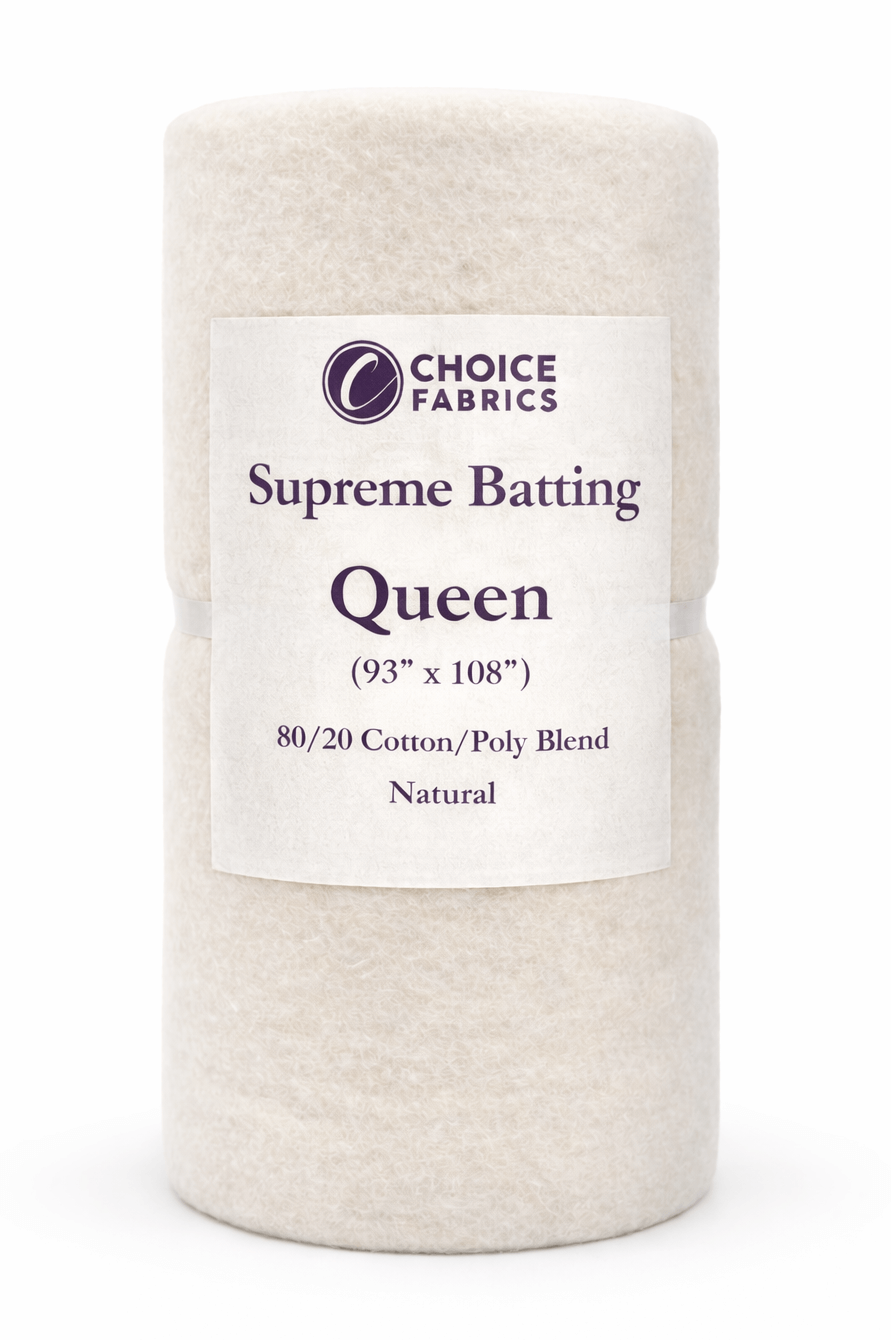 Choice Supreme Batting - 80/20 Cotton/Poly Blend - Queen (93" x 108")