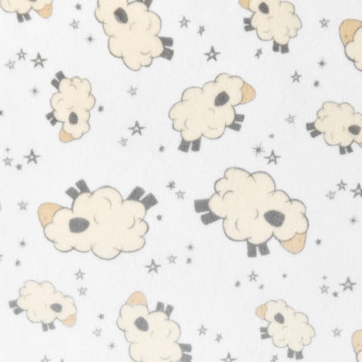 Ivory Baaa Digital Cuddle 58/60" Fabric Per Yard