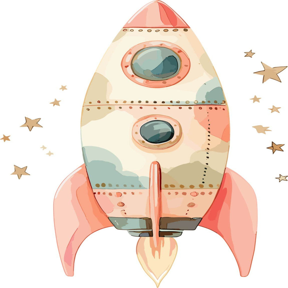 Baby Boy Space Galaxy Fabric Panel 22