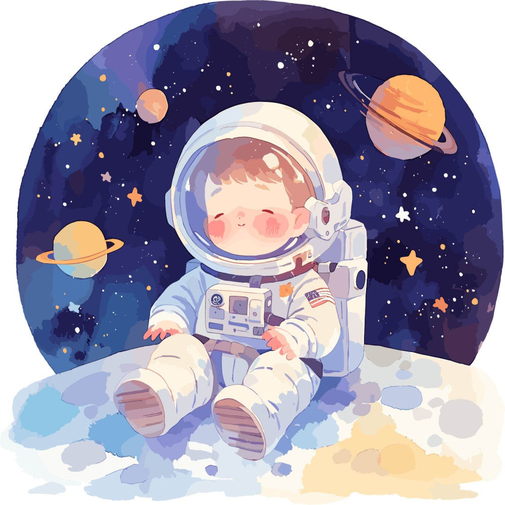 Baby Boy Space Galaxy Fabric Panel 31