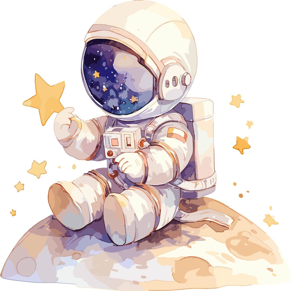 Baby Boy Space Galaxy Fabric Panel 32