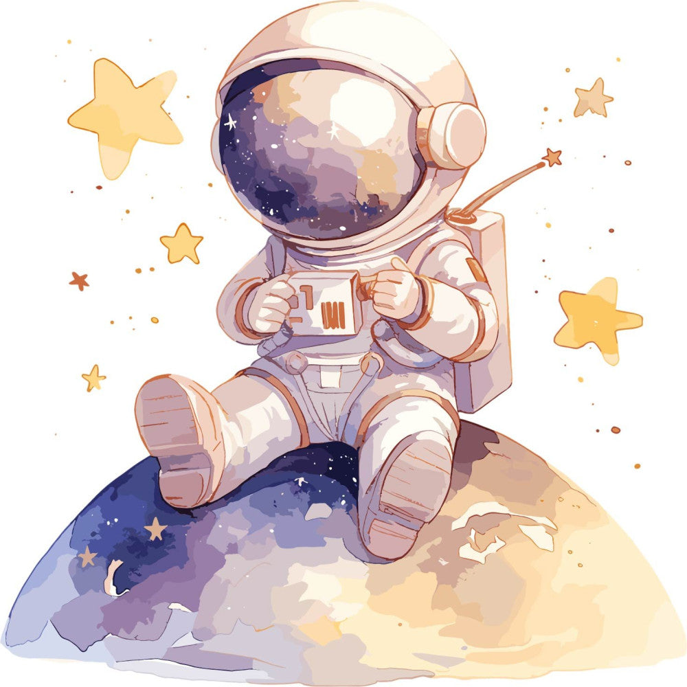 Baby Boy Space Galaxy Fabric Panel 37
