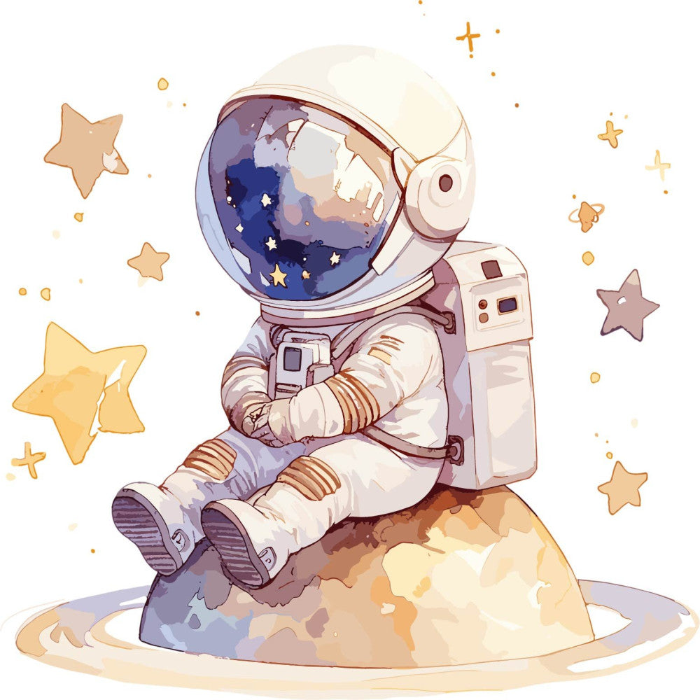 Baby Boy Space Galaxy Fabric Panel 38