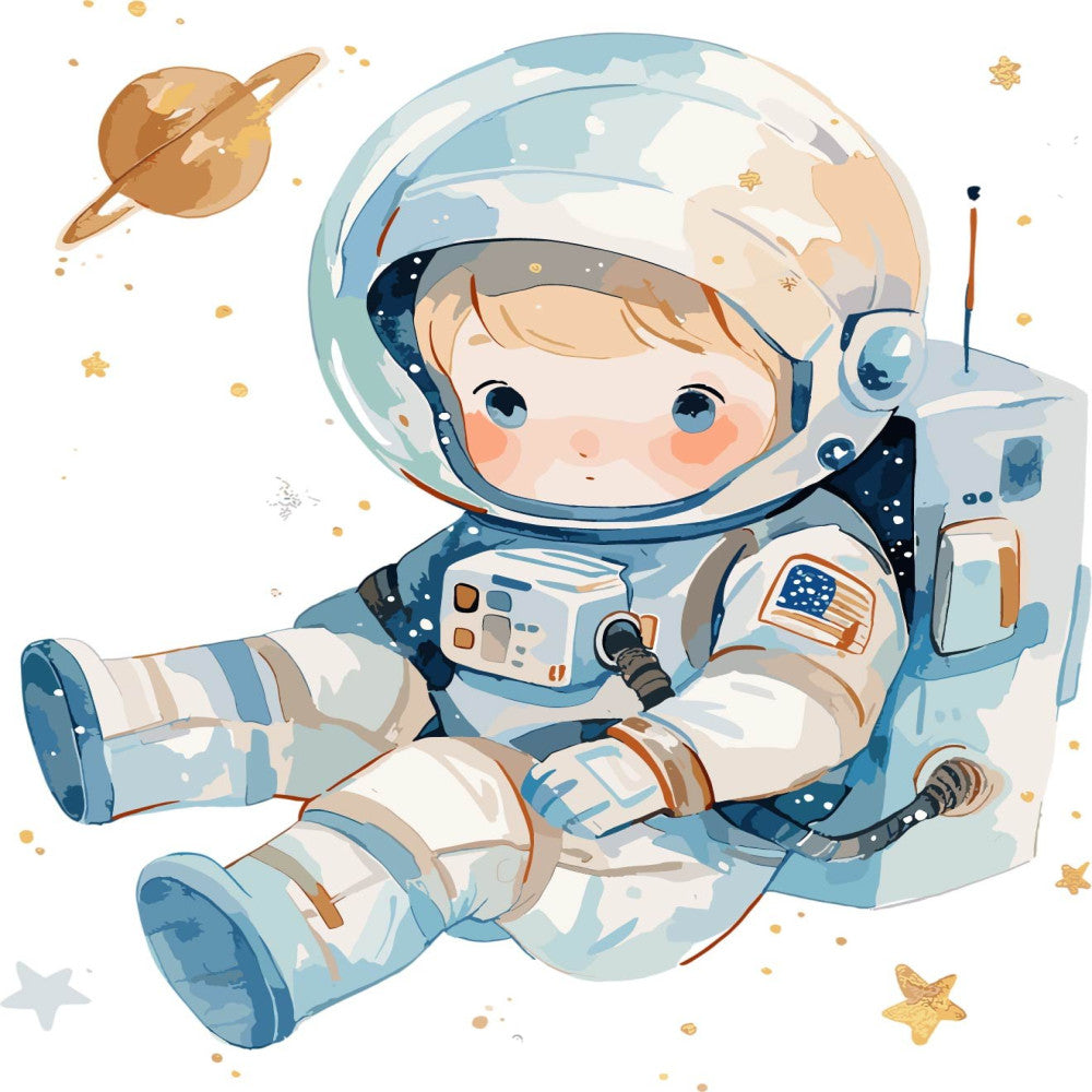 Baby Boy Space Galaxy Fabric Panel 41