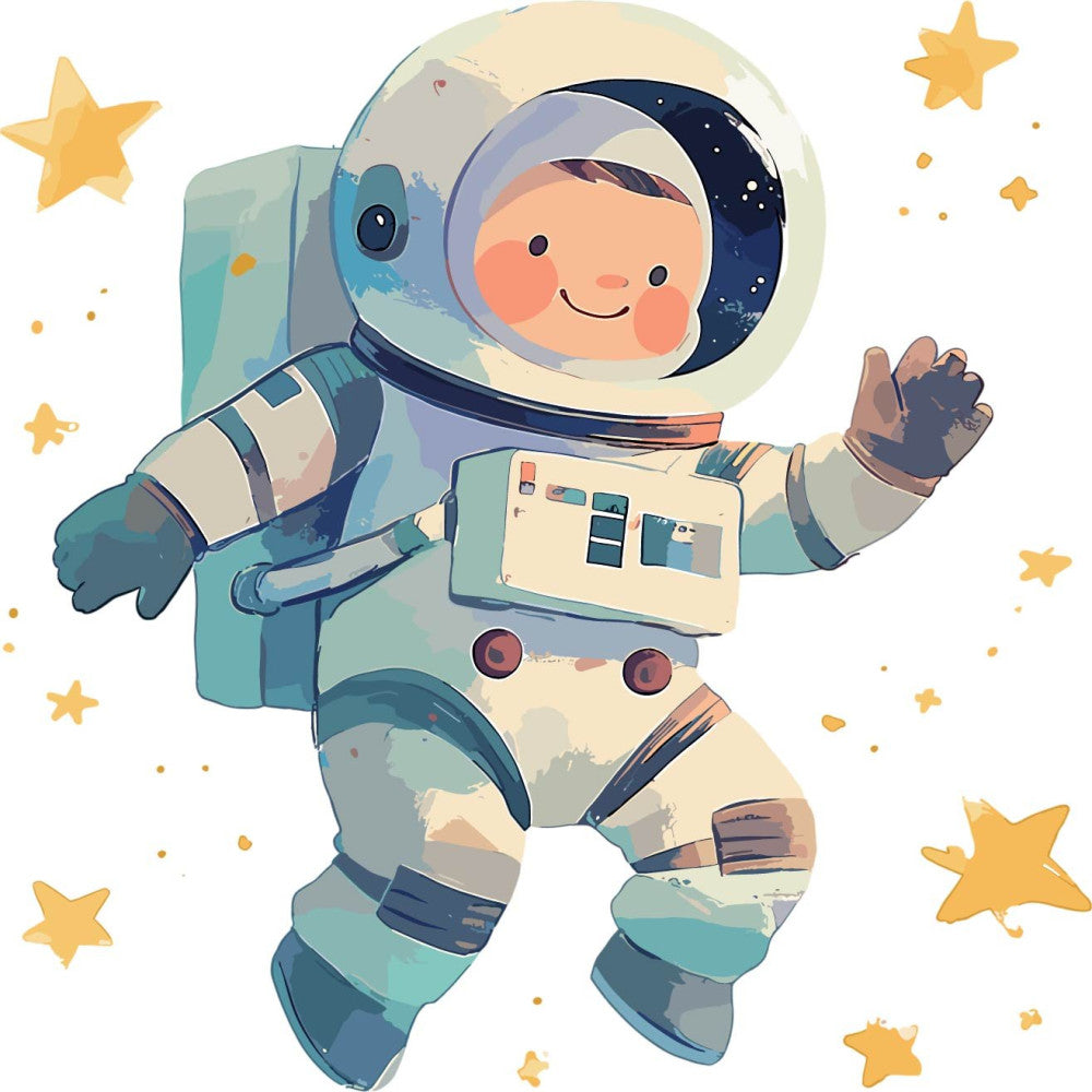 Baby Boy Space Galaxy Fabric Panel 43