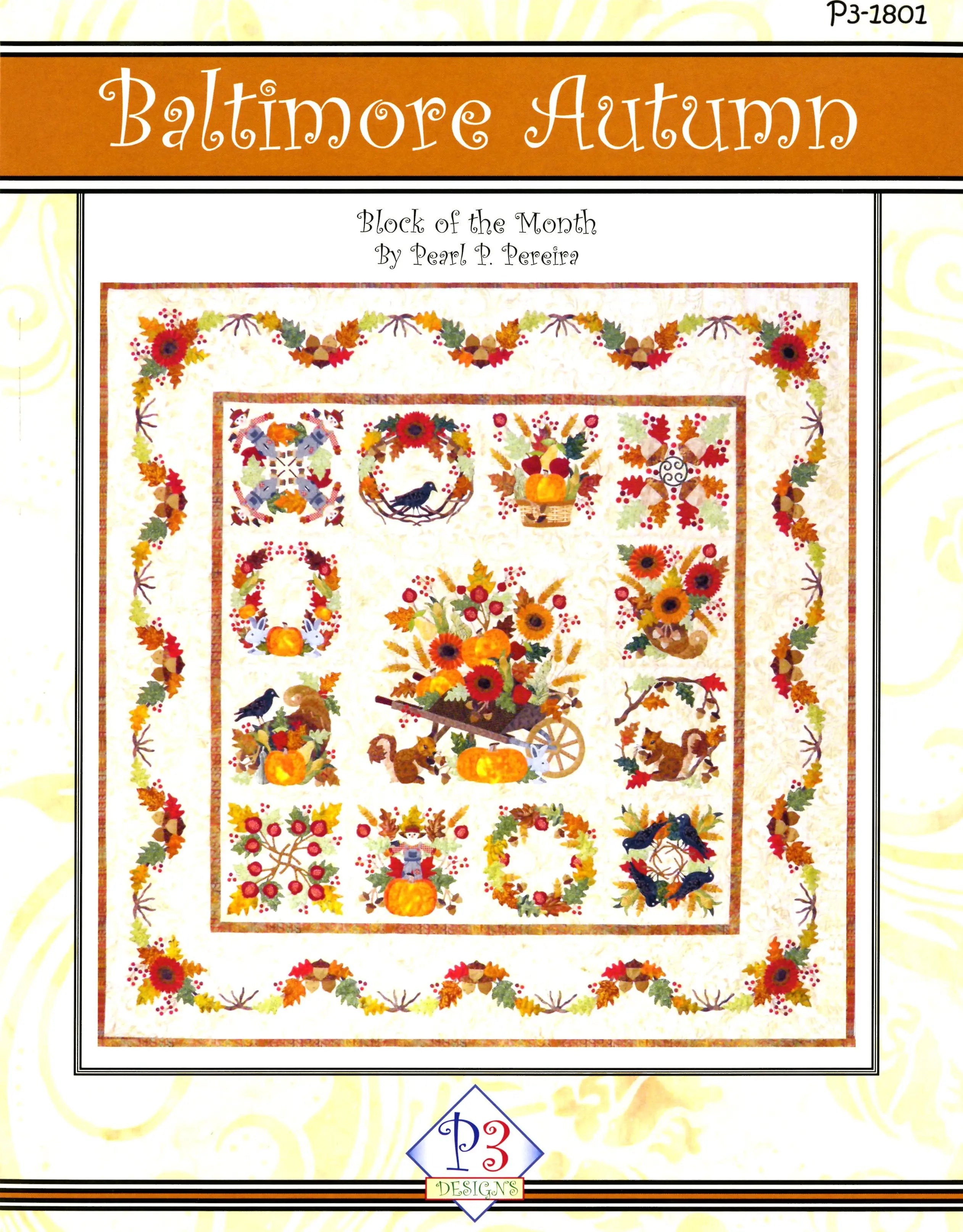 Baltimore Autumn Block of the Month Complete Set - Linda's Electric Quilters