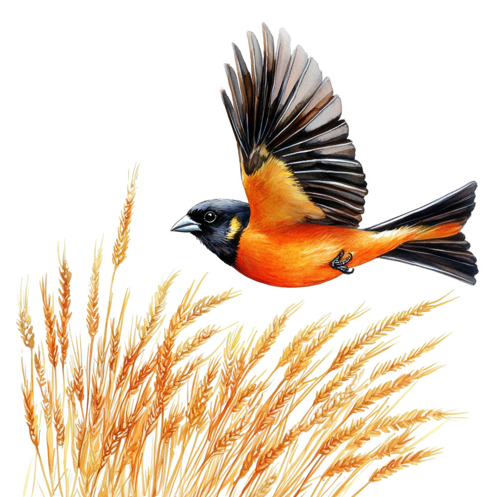 Baltimore Oriole Fabric Panel 21 QuiltingFabricPanels