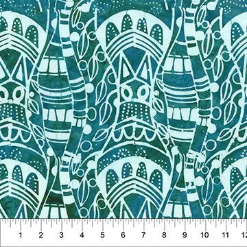 Banyan 80660-63 LUAU TEAL 45" Fabric Per Yard Fabric Fanatics