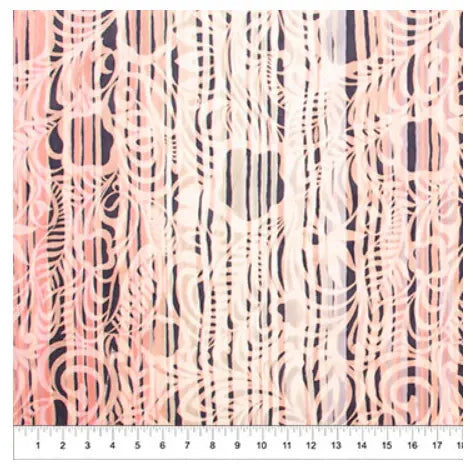 Banyan 80759-21 - VERANDA FLORAL STRIPE - Blush 45" Fabric Per Yard Fabric Fanatics