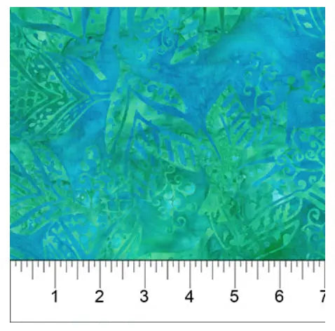Banyan 80972-66 SWEET TUNES Packed Leaves - Ocean Mist 45" Fabric Per Yard Fabric Fanatics