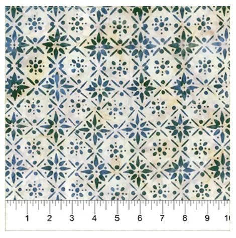 Banyan 80999-12 - PEARLS - Daisy Tile - Ivory 45" Fabric Per Yard Fabric Fanatics