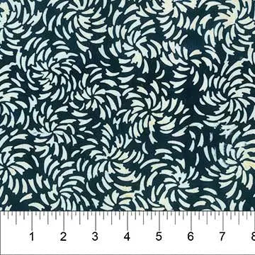 Banyan 81201-49 CLASSICS MIDNIGHT (Starburst Swirl - White on Black) 45" Fabric Per Yard Fabric Fanatics