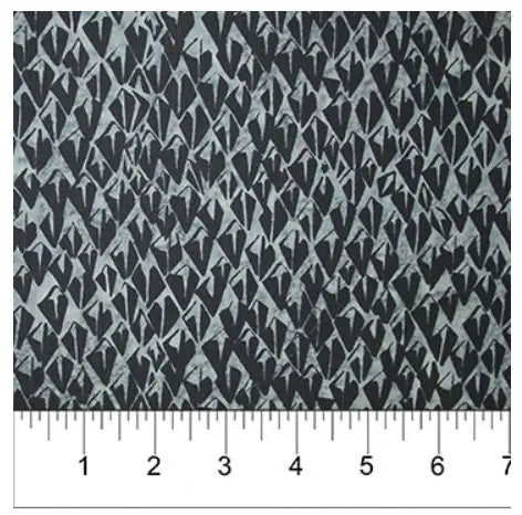 Banyan 81204-93 CLASSICS PEWTER (Diamond Black on Gray) 45" Fabric Per Yard Fabric Fanatics