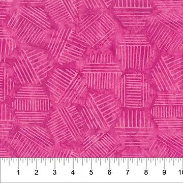 Banyan 81700-27 Hexies - Magenta 45" Fabric Per Yard Fabric Fanatics