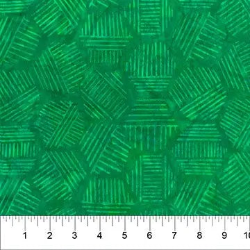 Banyan 81700-69 Hexies - Emerald 45" Fabric Per Yard Fabric Fanatics