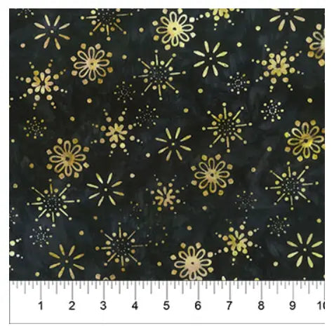 Banyan 83021-99 - DECK THE HALLS SNOWFLAKES - Black 45" Fabric Per Yard Fabric Fanatics
