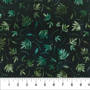 Banyan 83131-99 FRAGRANT - Leaf Toss - Black 45" Fabric Per Yard Fabric Fanatics
