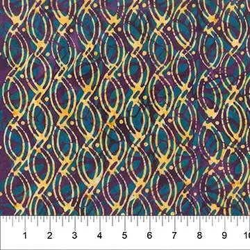 Banyan 83137-64 FRAGRANT - Trails Doubled - Dark Teal 45" Fabric Per Yard Fabric Fanatics
