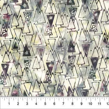Banyan 83144-90 Quilting Is My Voice - Travel Triangle - Slate 45" Fabric Per Yard Fabric Fanatics