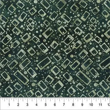 Banyan 83145-78 Quilting Is My Voice - Angled Mod Graphic - Forest Green 45" Fabric Per Yard Fabric Fanatics