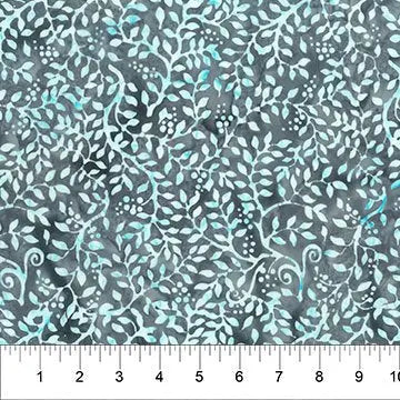 Banyan 83182-92 GARDEN SPIRIT Leafy Vine - Smoke 45" Fabric Per Yard Fabric Fanatics