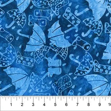 Banyan 83291-48 - Secret Garden - It's Raining Denim 45" Fabric Per Yard Fabric Fanatics