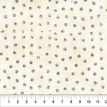 Banyan 83363-11 MEOW MEOW - Kitty Paws - Cream 45" Fabric Per Yard Fabric Fanatics