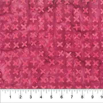 Banyan 83392-23 - JITTERBUG - X Marks the Spot - Raspberry 45" Fabric Per Yard Fabric Fanatics