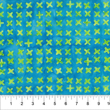 Banyan 83392-43 - JITTERBUG - X Marks the Spot - Blue 45" Fabric Per Yard Fabric Fanatics