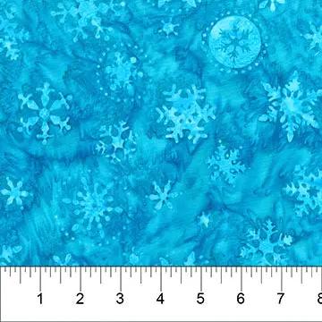 Banyan 83461-62 - Christmas Cheer Snowfest - Blue Topaz 45" Fabric Per Yard Fabric Fanatics