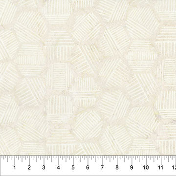 Banyan Light Khaki Hexies Neutral Cotton 44"/45" Fabric Per Yard