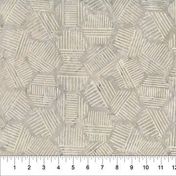 Banyan Mushroom Hexies Neutral Cotton 44"/45" Fabric Per Yard