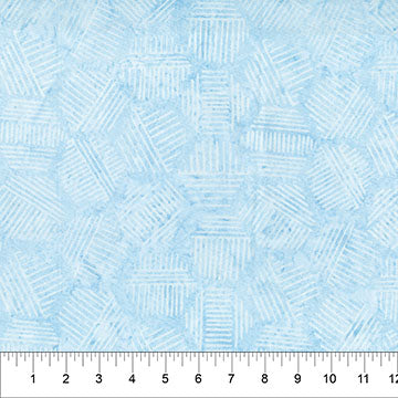 Banyan Pastel Blue Hexies Neutral Cotton 44"/45" Fabric Per Yard