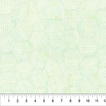 Banyan Pastel Green Hexies Neutral Cotton 44"/45" Fabric Per Yard