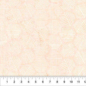 Banyan Pastel Orange Hexies Neutral Cotton 44"/45" Fabric Per Yard