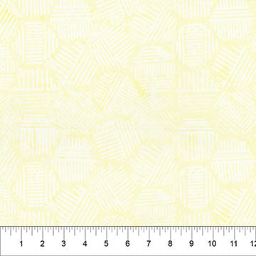 Banyan Pastel Yellow Hexies Neutral Cotton 44"/45" Fabric Per Yard