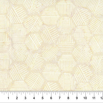 Banyan Rattan Hexies Neutral Cotton 44"/45" Fabric Per Yard