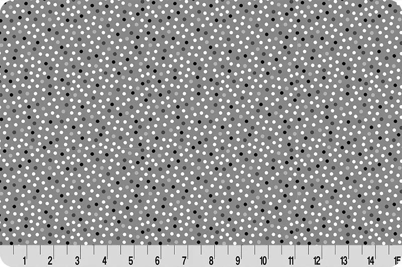 Barely Basics Lots a Dots Quilting Cuddle Gray Fabric Per Yard Shannon Fabrics