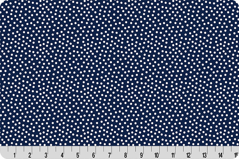 Barely Basics Lots a Dots Quilting Cuddle Navy Fabric Per Yard