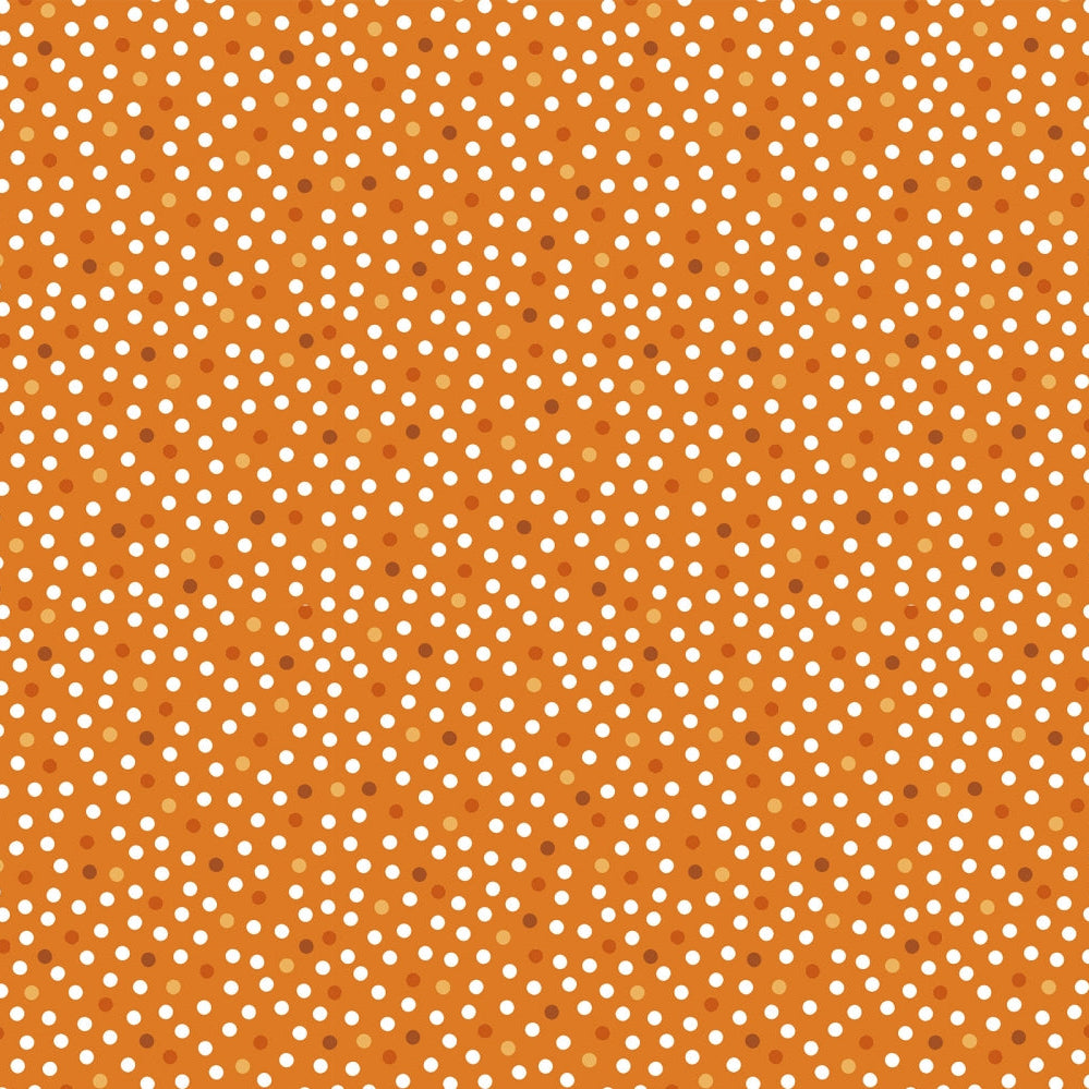 Barely Basics Lots a Dots Quilting Cuddle Orange Fabric Per Yard